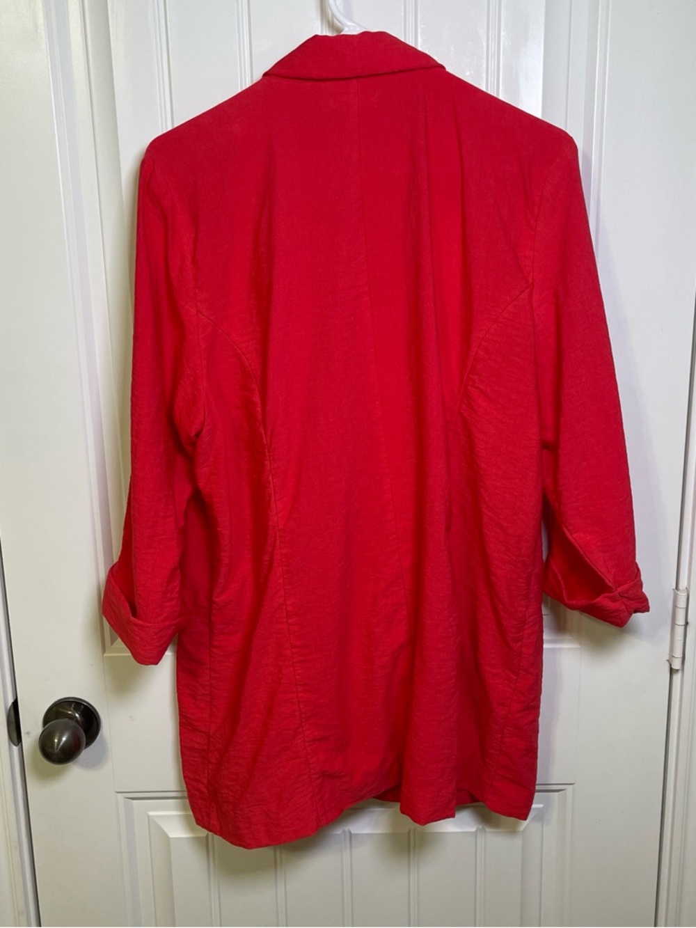 Maurices Women’s XXL Blazer and XL Paper Bag Shorts Watermelon Pink Red Suit Set - Picture 3 of 15